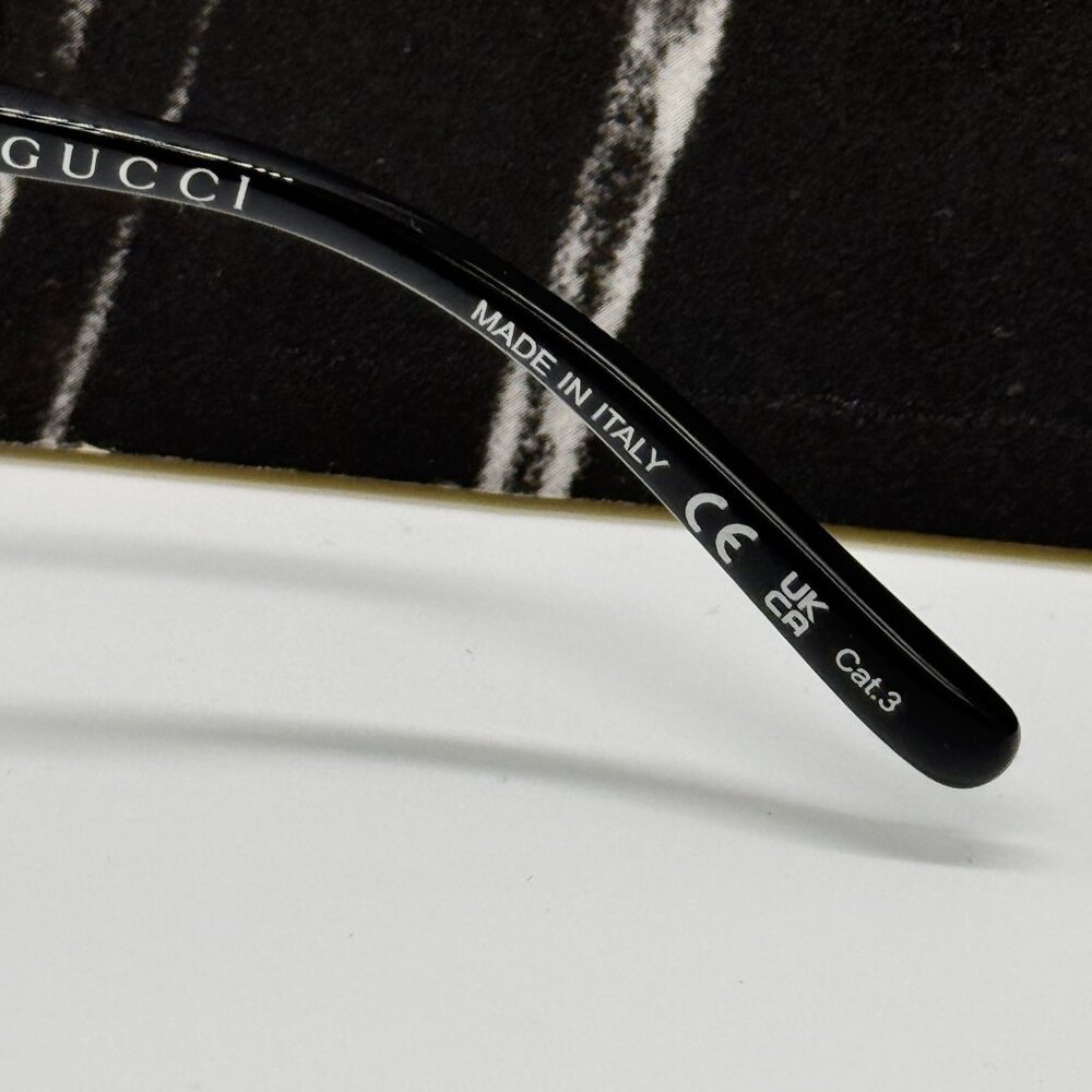 NEW GG1656S 001 GUCCI SHIELD MASK SUNGLASSES GUCCI - Picture 9 of 11